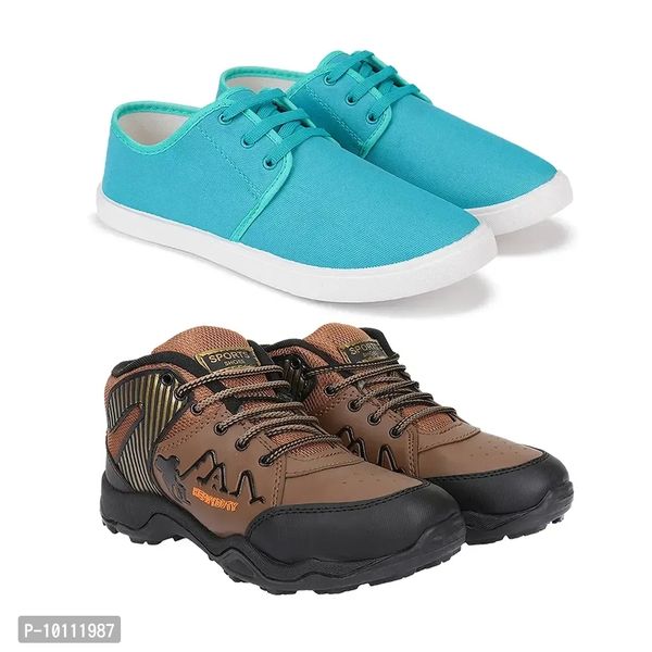 Stylish Fancy Canvas Sneakers Walking Shoes For Men - 6UK