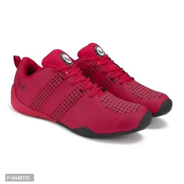 Trendy Resin Red Running Walking Gym And Hiking Sports Shoes For Men - 7UK, Red