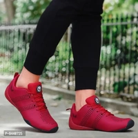 Trendy Resin Red Running Walking Gym And Hiking Sports Shoes For Men - 10UK, Red