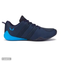 Trendy Resin Navy Blue Running Walking Gym And Hiking Sports Shoes For Men - Navy Blue, 8UK