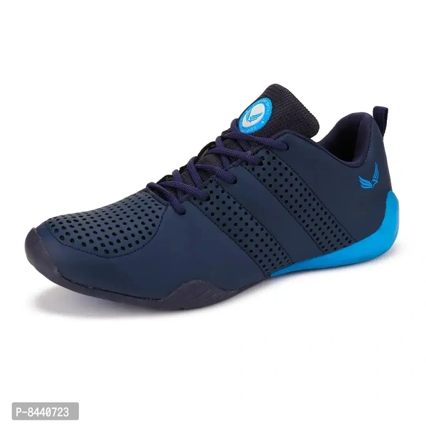 Trendy Resin Navy Blue Running Walking Gym And Hiking Sports Shoes For Men - Navy Blue, 8UK