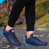 Trendy Resin Navy Blue Running Walking Gym And Hiking Sports Shoes For Men - Navy Blue, 8UK