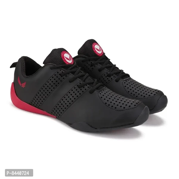 Trendy Resin Black Running Walking Gym And Hiking Sports Shoes For Men - 7UK