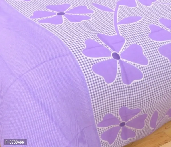 Stylish Fancy Polycotton 3d Printed Multicoloured Double Bedsheet