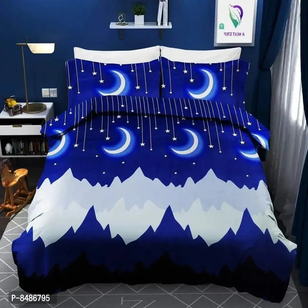 Stylish Fancy Glace Cotton Supersoft Printed Double Bedsheet With 2 Pillow Covers