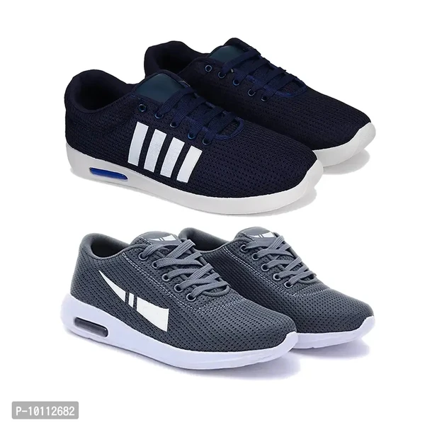 Stylish Fancy Canvas Sports Walking Shoes For Men - 8UK