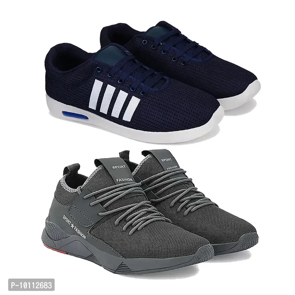 Stylish Fancy Canvas Sports Walking Shoes For Men - 8UK