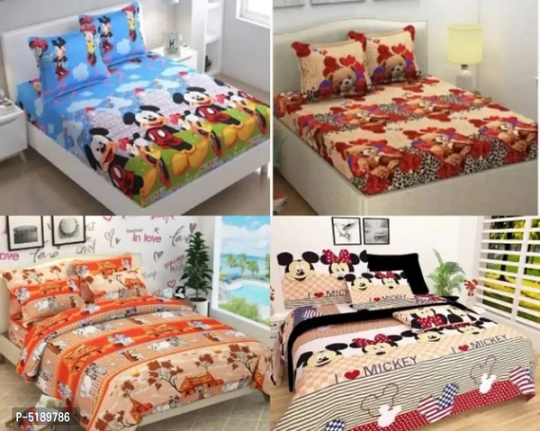 Polycotton Bedsheet Combo Pack Of 4