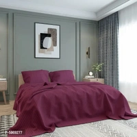 Comfortable Fine Glace Cotton Abstract One Queen Size Elastic Fitted Bedsheet with Two Pillow Covers