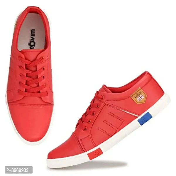 Zovim Men's Casual Shoes - 8UK, Red-White