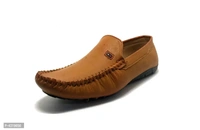 Elite Tan Synthetic Solid Loafers For Men - 10UK, Tan