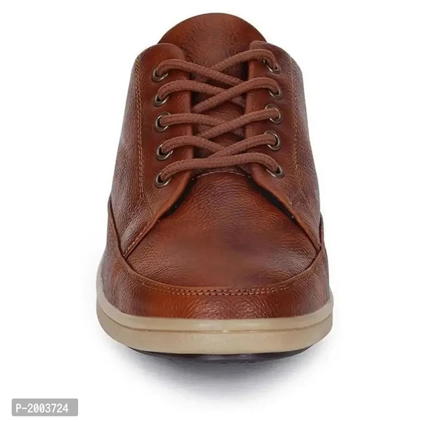 Tan Synthetic Leather Casual Shoes for Men - 10UK, Brown