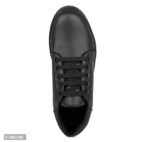 Casual Synthetic Leather Sneakers For Men - Black, 6UK