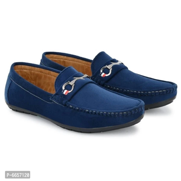 Designer Synthetic Loafer For Men - Navy Blue, 10UK