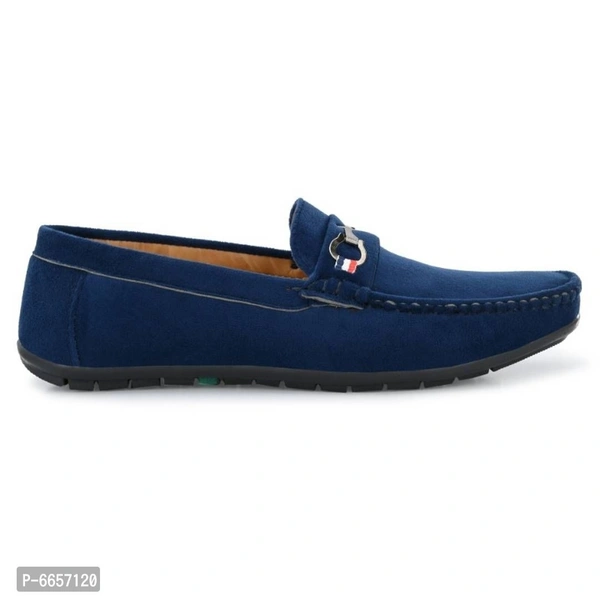 Designer Synthetic Loafer For Men - Navy Blue, 8UK