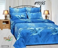 polycotton double bedsheet with two pillow covers