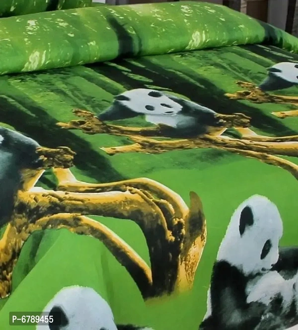 Stylish Fancy Polycotton 3d Printed Multicoloured Double Bedsheet