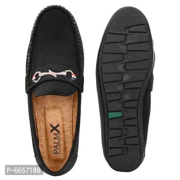 Designer Synthetic Loafer For Men - Black, 7UK