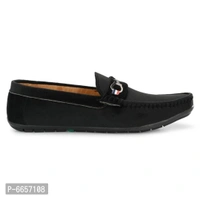 Designer Synthetic Loafer For Men - Black, 7UK