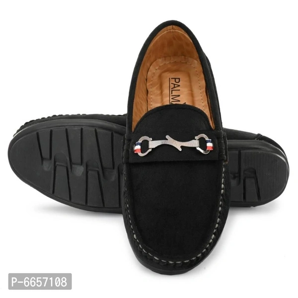Designer Synthetic Loafer For Men - Black, 7UK