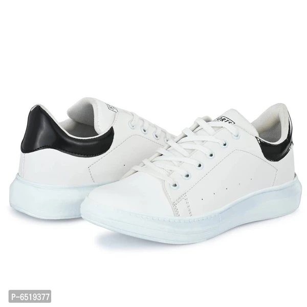 Stylish Synthetic White Casual Sneakers For Men - 8UK