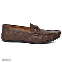 Arceus Shose Men's Leather Formal Loafers Casual Slip-on Moccasin Formal Loafers Shoe for Men (Brown, Numeric_6 - 6UK, Brown
