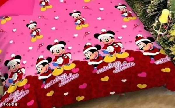 Polycotton Double Bed Bedsheet with 2 Pillow Cover