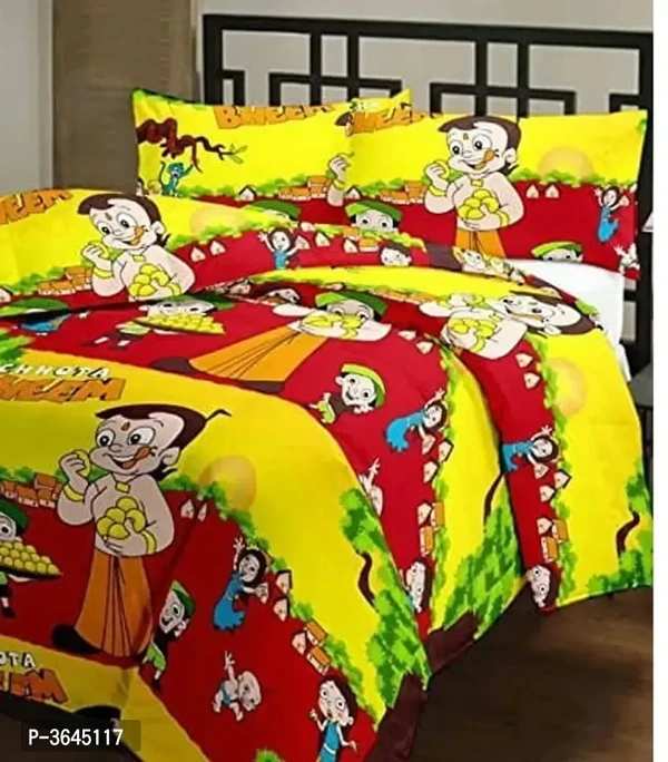 Polycotton Double Bed Bedsheet with 2 Pillow Cover