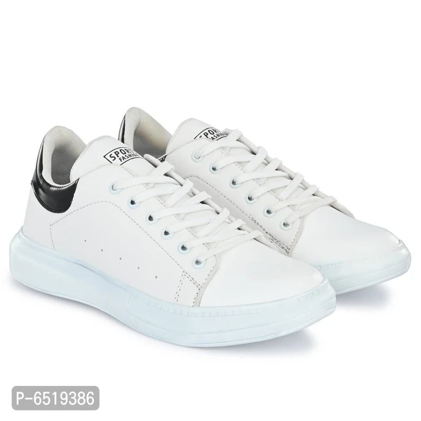 Stylish Synthetic White Casual Sneakers For Men - White, 6UK