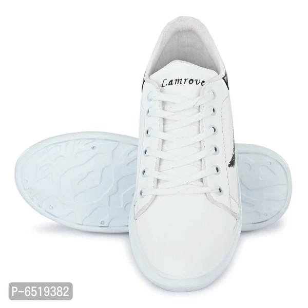 Stylish Synthetic White Casual Sneakers For Men - 6UK