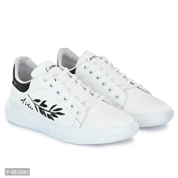 Stylish Synthetic White Casual Sneakers For Men - 7UK