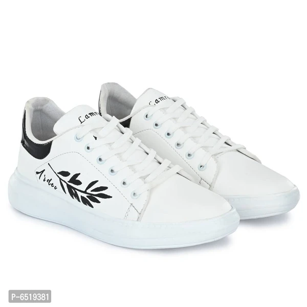Stylish Synthetic White Casual Sneakers For Men - 8UK