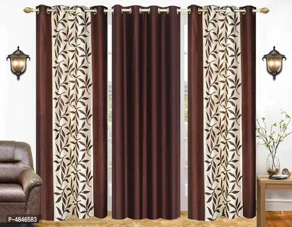 Polyester Curtains for Door 7 Feet Set of 3