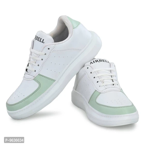 Stylish Green Synthetic Solid Sneakers For Men - 7UK