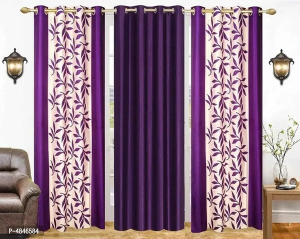 Polyester Curtains for door 7 Feet Set of 3