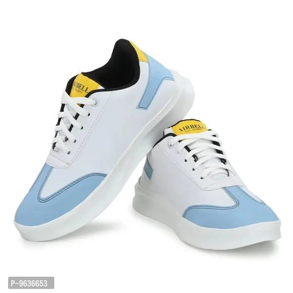 Stylish Blue Synthetic Solid Sneakers For Men - 6UK