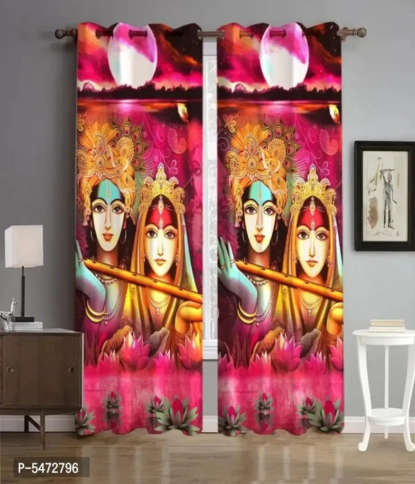 God Print Digital Door Curtain-7Ft-1Pc