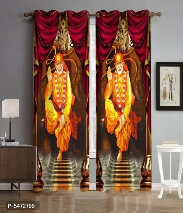 God Print Digital Door Curtain-7Ft-1Pc