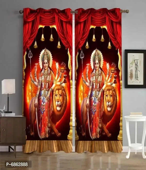 God Print Digital Door Curtain-7Ft-1Pc