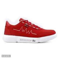 ROCKFIELD Men's Canvas Sneakers Casual Shoes for Men's 391 - Red, 7UK