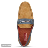 Superb Tan Synthetic Leather Loafers for Men - Tan, 7UK