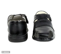 Men Black Solid PU Casual Trendy Sandals - 6UK