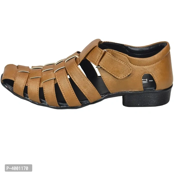 Stylish Brown Leather Sandal - Brown, 8UK