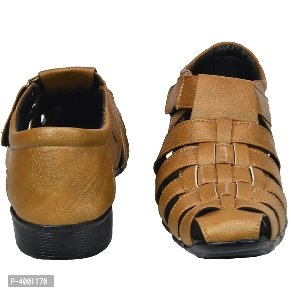 Stylish Brown Leather Sandal - Brown, 8UK
