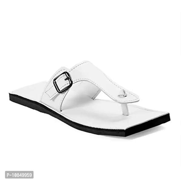 clbohara White Casual Sandals for Men 1160-9 - White, 9UK