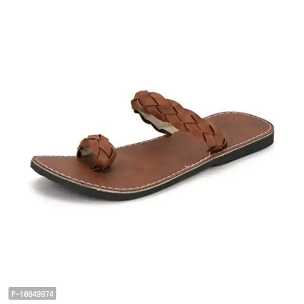 clbohara Ethnic Handmade Stylish Sandals for Men 1101-8 Tan - Brown, 7UK