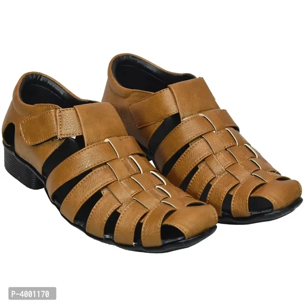 Stylish Brown Leather Sandal - Brown, 5UK