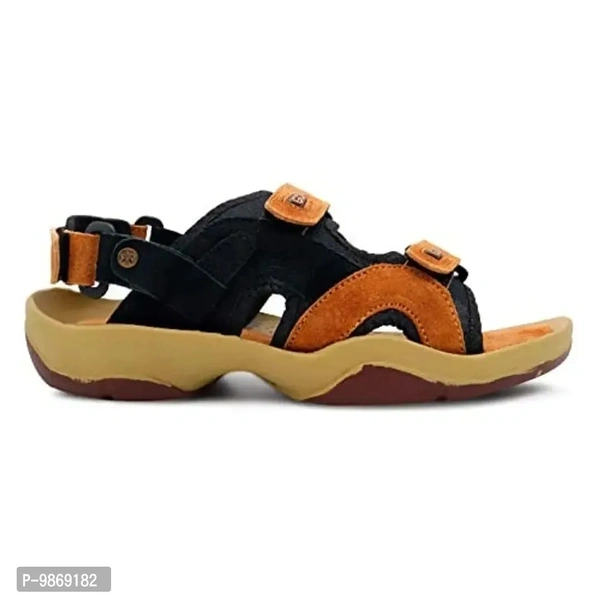 Valin Fox Men's Outdoor Leather Sandals for Boys Tan - 8UK