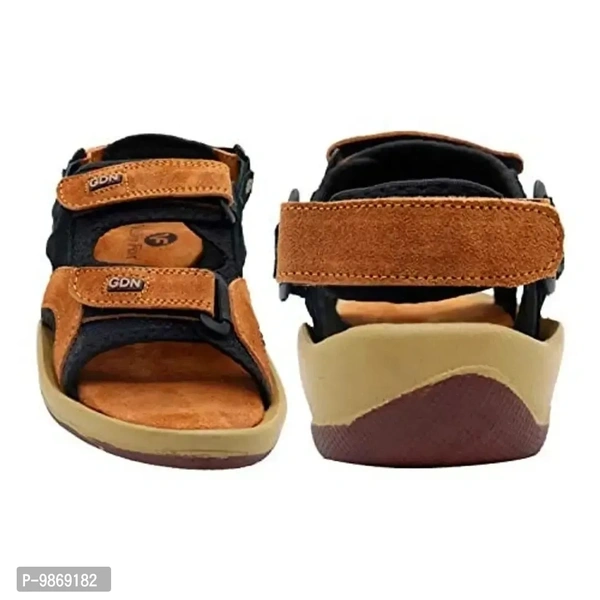 Valin Fox Men's Outdoor Leather Sandals for Boys Tan - 8UK