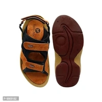 Valin Fox Men's Outdoor Leather Sandals for Boys Tan - 8UK